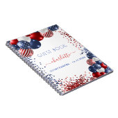 ゲストブックキンセアニェラ愛国的赤白青 ノートブック (右側)