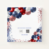 ゲストブックキンセアニェラ愛国的赤白青 ノートブック (裏面)