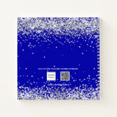 ゲストブックキンセアニェラ王室のブルードレスグリッター ノートブック (裏面)