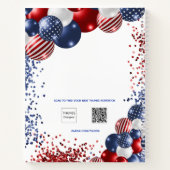 ゲストブックキンセアニェラ赤白青愛国心 ノートブック (裏面)