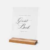 ゲストブックサインアクリル結婚のテーブルデコール アクリルサイン (傾斜)