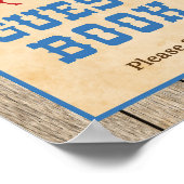 ゲストブックサインカウボーイウェスタンベビーシャワー ポスター (角)