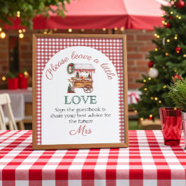 ゲストブックサインクリスマスマーケットブライダルシャワー ポスター