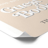 ゲストブックサインディスコボールベビーシャワー ポスター (角)