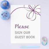 ゲストブックサインフライヤー チラシ (シングル)