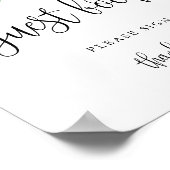 ゲストブックサイン水彩花開花ポスター ポスター (角)