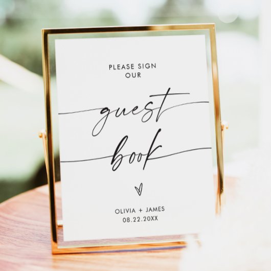 ゲストブックサイン結婚に署名する ポスター
