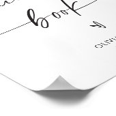 ゲストブックサイン結婚に署名する ポスター (角)