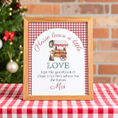ゲストブックサイン クリスマスマーケット ブライダルシャワー ポスター