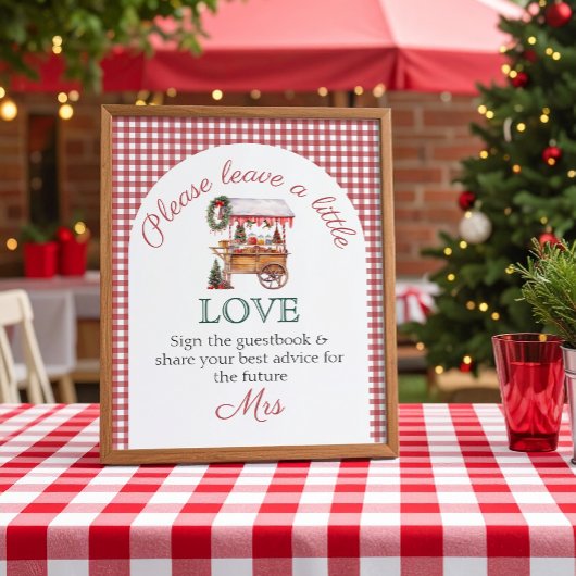 ゲストブックサイン クリスマスマーケット ブライダルシャワー ポスター