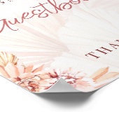 ゲストブックサイン ボホ ブラッシュ ベージュ ブライダル ベイビーシャワー ポスター (角)