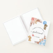 ゲストブックジェンダーがパンパスグラスの赤ちゃんシャワーを明らかにする ノートブック (内部)