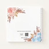 ゲストブックジェンダー明かすパーティーパンパスグラスベビー ノートブック (裏面)