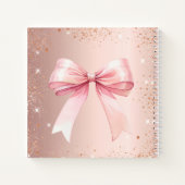 ゲストブックスイート16バラ金ゴールドボウフォト ノートブック (裏面)