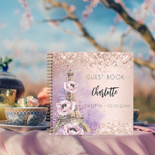 ゲストブックスイート16パーティーパリエッフェルタワー ノートブック