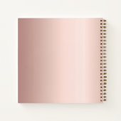 ゲストブックスウィート16バラ金ゴールドスター ノートブック (裏面)