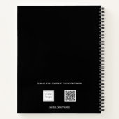 ゲストブックスウィート16ブラック金ゴールドヒョウ印刷 ノートブック (裏面)