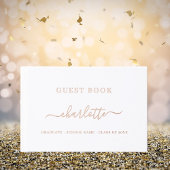 ゲストブックディスタンスパーティバラ金ゴールドホワイト ゲストブック