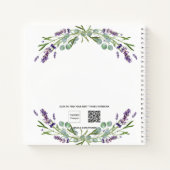 ゲストブックディスタンスラベンダーバイオレットユーカリ ノートブック (裏面)