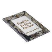 ゲストブックドリフトウッドグレイン写真素朴木目 ノートブック (右側)