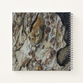 ゲストブックドリフトウッドグレイン写真素朴木目 ノートブック (裏面)