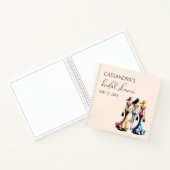 ゲストブックドレッシエレガントングガールズブライダルシャワー ノートブック (内部)