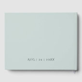 ゲストブックハッピーエバーアフターシーシェルズコーラルティール（緑がかった色） ゲストブック (裏面)