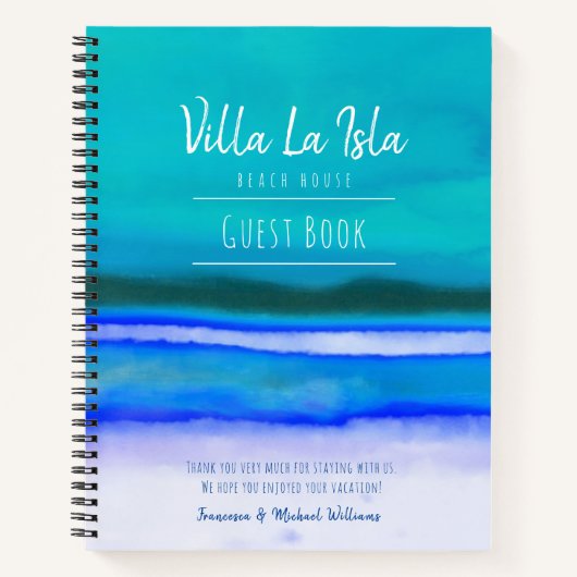 ゲストブックバケーションレンタルビーチハウス海ブルー ノートブック (正面)