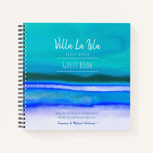 ゲストブックバケーションレンタルビーチハウス海ブルー ノートブック (正面)