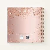 ゲストブックバチェロレッテバラ金ゴールド ノートブック (裏面)