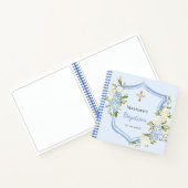ゲストブックバプテスクレストブルーフラワーボーイ ノートブック (内部)