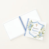 ゲストブックバプテスクレストブルーフラワーボーイ ノートブック (内部)