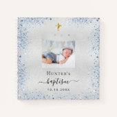 ゲストブックバプテスシルバーブルーボーイ写真 ノートブック (正面)