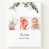 ゲストブックバプテスマカスタムス写真eucalyptus ノートブック (裏面)