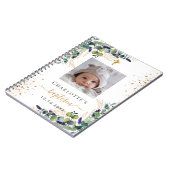 ゲストブックバプテスマ写真ユーカリ ノートブック (左側)