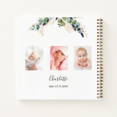 ゲストブックバプテスマ写真eucalyptus緑 ノートブック (裏面)