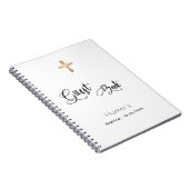 ゲストブックバプテスマ白黒文字 ノートブック (右側)