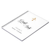 ゲストブックバプテスマ白黒文字 ノートブック (左側)