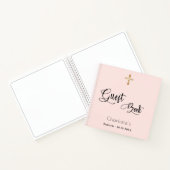 ゲストブックバプテスマ赤面バラ金ゴールドガールスクリプト ノートブック (内部)