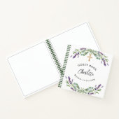 ゲストブックバプテスラベンダーバイオレットユーカリ ノートブック (内部)