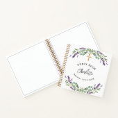 ゲストブックバプテスラベンダーバイオレットユーカリ ノートブック (内部)