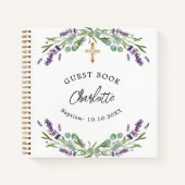 ゲストブックバプテスラベンダーバイオレットユーカリ ノートブック (正面)