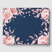 ゲストブックバラ金ゴールドネイビースウィート16グリッターコンフェット ゲストブック (裏面)