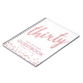 ゲストブックバラ金ゴールド三十誕生日グリッター ノートブック (左側)