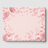 ゲストブックバラ金ゴールド赤面スウィート16グリッターコンフェット ゲストブック (裏面)