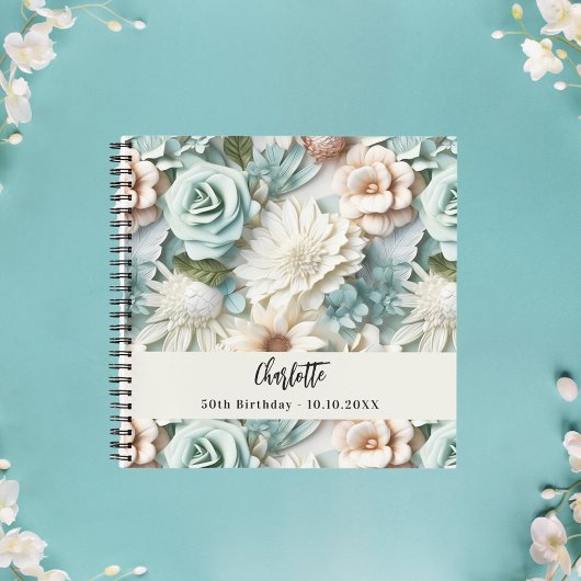 ゲストブックバースデーダスティグリーンクリーム名 ノートブック