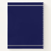 ゲストブックバースデーネイビーブルーミニマリスト ノートブック (裏面)