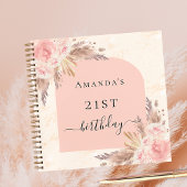 ゲストブックバースデーパンパスグラスバラ金ゴールドアーチ ノートブック