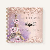 ゲストブックバースデーパーティパリエッフェルタワー ノートブック (正面)