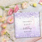 ゲストブックバースデーパーティーバイオレットバタフライ ノートブック